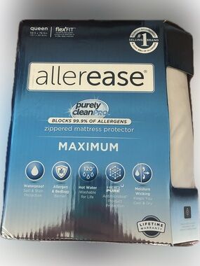 AllerEase Maximum Zippered Mattress Protector -Queen size